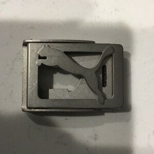 Vintage Puma Gray Golf Belt Buckle